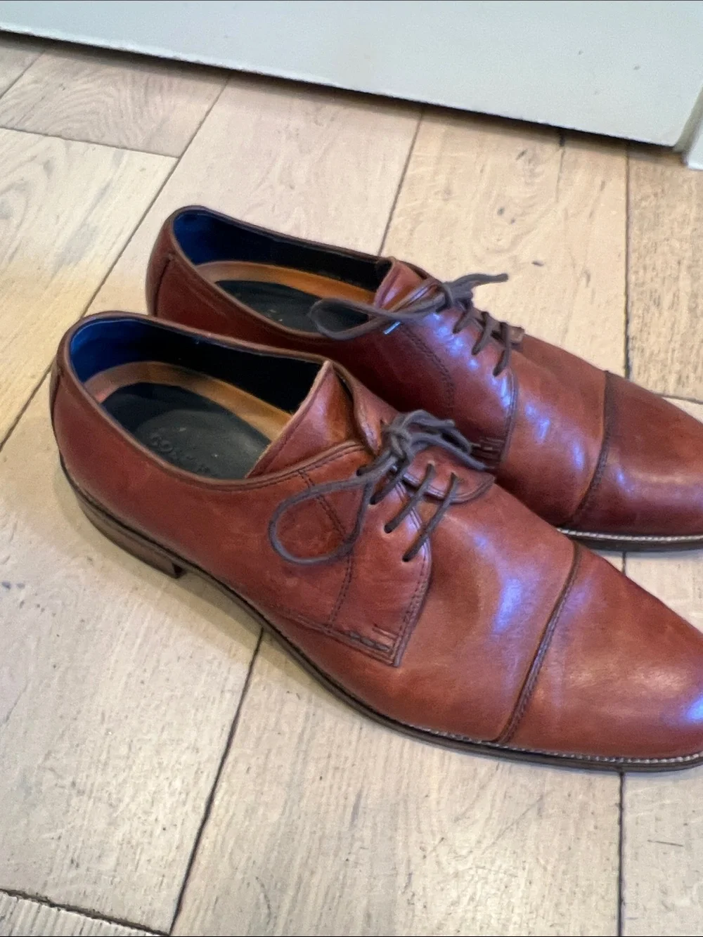Cole Haan Men’s Chestnut Brown Leather Derby Shoes